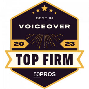 Best in Voiceover, Top Firm 2023, 50Pros