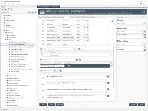 Shows the sample Account Management Security Event Log report data extraction and data normalization configuration screen.