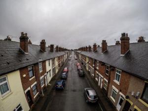 Aerial photograph of Oldfield Street in Fenton, one of Stoke on Trents poorer areas