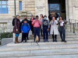Members of the DC immigrant Justice Platform went to the offices of several council members and their staff, and handed out “valentines,” encouraging the DC council to show immigrants..