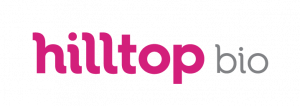Lower case pink and grey font that spells out the company name