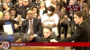12-year-old Elsa Hackel tells Virginia lawmakers about 4 cops coming to her home because she had been walking outside without an adult.