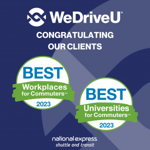 WeDriveU 2023 Best Workplaces for Commuters and  Best Universities for Commuters