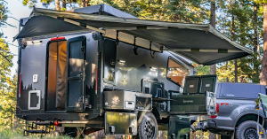 The kitchen off the offroad, off grid EOS-12 by Boreas Campers