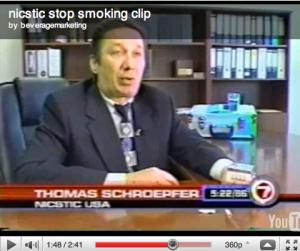Thomas Schroepfer presenting NicStic on WSVN-TV South Florida's News Station.
