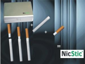 The NicStic "cigarette" allows smokers to get nicotine in a cigarette-like way without exposing themselves or others to harmful tobacco smoke.
