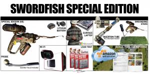 SWORDFISH SE comes fully configured and field-ready, including all equipment, parts, lithium battery, charging station, and cloud licensing.