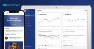 Clientshare Pulse Client Data Dashboard for Business Review feedback, scores and client health