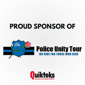 Quikteks logo and Police Unity Tour Logo