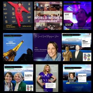 The Social Good Magazine Show, Season 1 Raffles van Exel, Kristal Kent, Mike Howren, Dr. Angelika Wagner, World Women Forum 2023, Paris Travel, Social Good in California with Dr. Lance McCarthy, Marie Lemelle, Soldiers of America, Rose Garcia,  Leslie Ortiz  