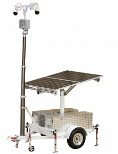 mobile scout surveillance trailer for crime prevention and gun detection