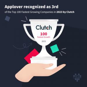Applover ranked 3rd on Clutch 100 Fastest-Growing Companies of 2023