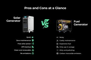 EP500PRO Solar generator vs fuel generator