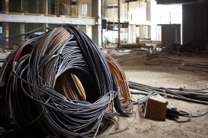 Cables on construction sites