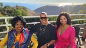 Award-winning Filmmaker Millena Gay (in pink) shines a light on Global Leader U.S. Congresswoman and U.S. Ambassador to Micronesia Diane E. Watson with personal reflections from Actress Kathleen Bradley-Redd (in the center) and others. Photo: HoneyPeach Productions.