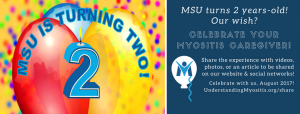 "Celebrate your Myositis Caregiver" in recognition of MSU's second year