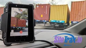 SiteTrax Drive - Vehicle-mounted camera and tablet for scanning intermodal chassis and containers