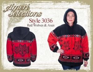Red Wolves and Axes Native-Inspired style