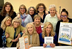 Dr. Vicky Giouroukakis at her book signing in Port Washington, NY