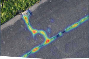 Runway damage discovered by Silent Falcon & Collins Aerospace AI driven airport runway inspection system