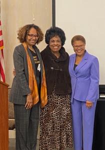 Congresswoman Sydney Kamlager-Dove along with LA Mayor Karen Bass stood on the shoulders of US Ambassador to the Federated States of Micronesia and Congresswoman Diane E. Watson who is the epitome of women's empowerment. Photo: HoneyPeach Productions.