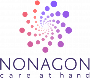 Image shows the Nonagon Logo with Care at Hand beneath it.