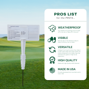 see innovations proximity marker golf signs custom sign customized signage visible, versatile, durable golf course signs