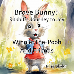 Brave Bunny Book Cover Rabbit With A Happy Emotion Wearing A Red And Blue Dress