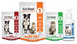 NutriDapt Adaptive Liquid Nutrition system is used by veterinarians for liquid feeding critical care dogs and cats