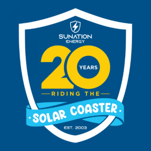 Updated 20th anniversary SUNation Energy logo