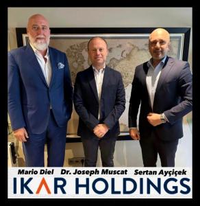 Mario Diel, Chairman and CEO, IKAR Holdings, Dr. Joseph Muscat, Sertan Aycicek, President IKAR Holdings