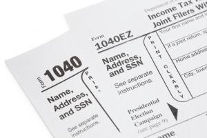 IRS 1040ez tax form