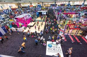Bird's eye view of IDEA World Expo show floor