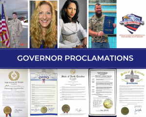 Veterans from Various Military Branches United to Work with their Governors to Recognize Fibromyalgia. Governors included Texas Greg Abbott, Ohio Mike DeWine, North Carolina Roy Cooper, Indiana Eric Holcomb, Colorado Jared Polis