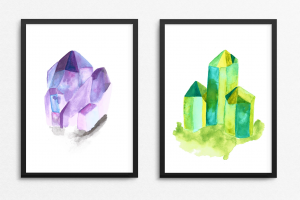 Feel the powerful energy of Amethyst and Emerald coming together as an incredible, breathtaking set.