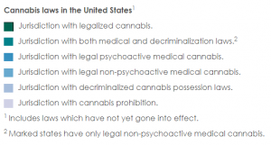 Cannabis laws in the United States Legend