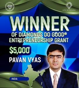 Winner Diamonds Do Good Grant 2023 - Pavan Vyas
