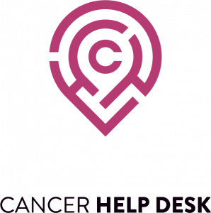 Cancer Help Desk Logo over text that reads Cancer Help Desk in all caps.