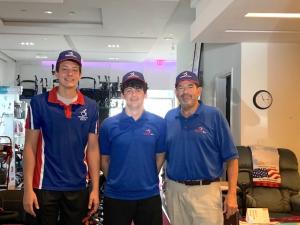 Photo of the Mobility City of Fairfax VA team members: Bennet Helfgott, Braden Helfgott and Technician