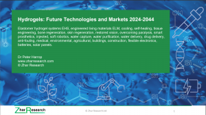 Front cover of Zhar Research "Hydrogels: Future Technologies and Markets 2024-2044”