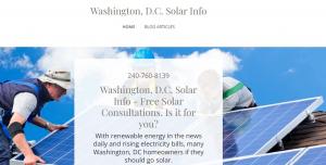 Washington DC Solar Info provides free consultations for those interested in going solar.