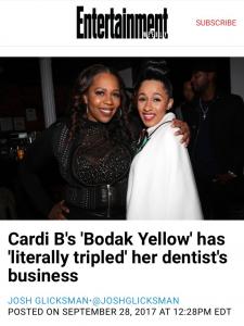 Cardi B's Dentist Reaches Chart Topping Success