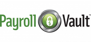a company logo for Payroll Vault