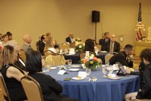 The Tanter family, figures from Washington’s foreign policy circle, leaders of the Iranian American communities, and families of Ashraf 3 residents attend the memorial reception honoring the late Prof. Raymond Tanter at Georgetown University.