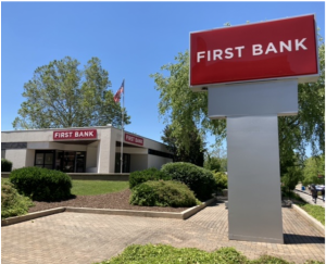 First Bank in downtown Hendersonville, NC