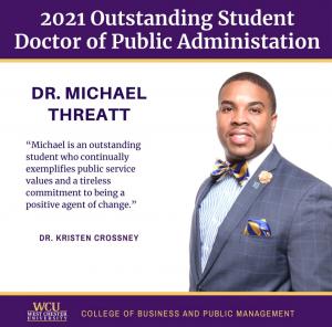 2021 DPA Student of the Year_Dr. Michael C. Threatt