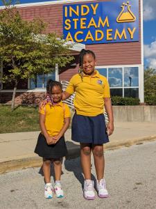 Brooklynn and Jemiah Hornbuckle pictured outside ISA