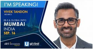 Vivek Tandon welcomed as a distinguished speaker in the 2023 EB-5 Global Immigration Expo in Mumbai, India