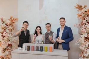 (L-R) DQNN Founder Shugeng Peng, BY YAN Founder Yizhen Yan, Grasse Institute of Perfumery General Agent Vic Ho, Expressions Parfumées Asian Representative Patrick Gouret attended BY YAN’s launch event (Photo/BY YAN)
