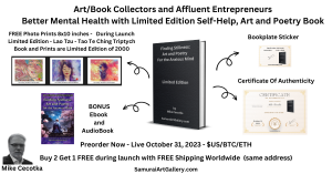 Mike Cecotka x SamuraiArtGallery.com - Limited Edition Book with 3 Free Prints 8x10 - Finding Stillness - Art and Poetry for the Anxious Mind